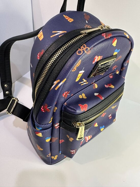 disney loungefly mini backpack snacks Parks Mickey & Minnie Snack Fun New With Tag Pack up for a sweet day at the Disney Parks with this mini backpack Loungefly Disney Parks Snack Print